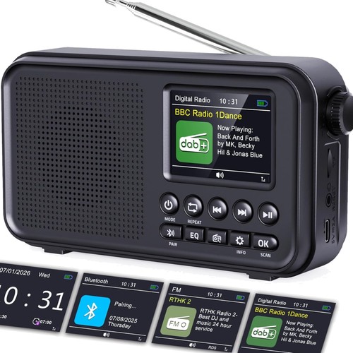 Tragbares dab - dab/dab+, radio,