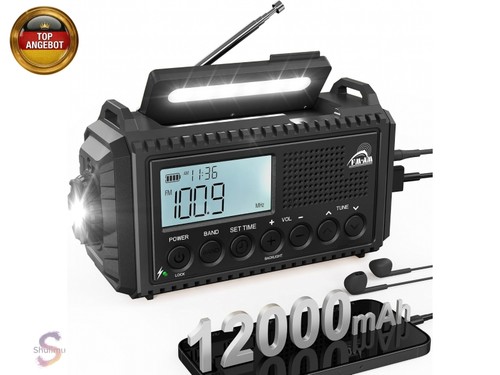 Kurbelradio mit solar - kurbelradio, &