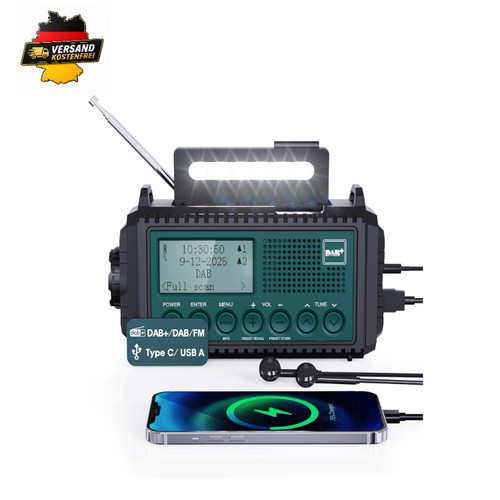 Dab radio mit - radio, 5000mah
