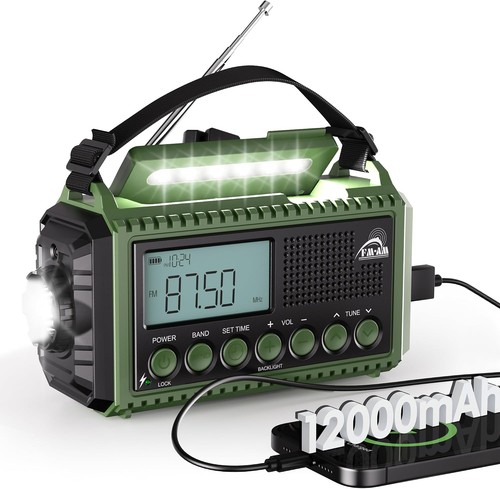 Kurbelradio mit 12000mah - kurbelradio,